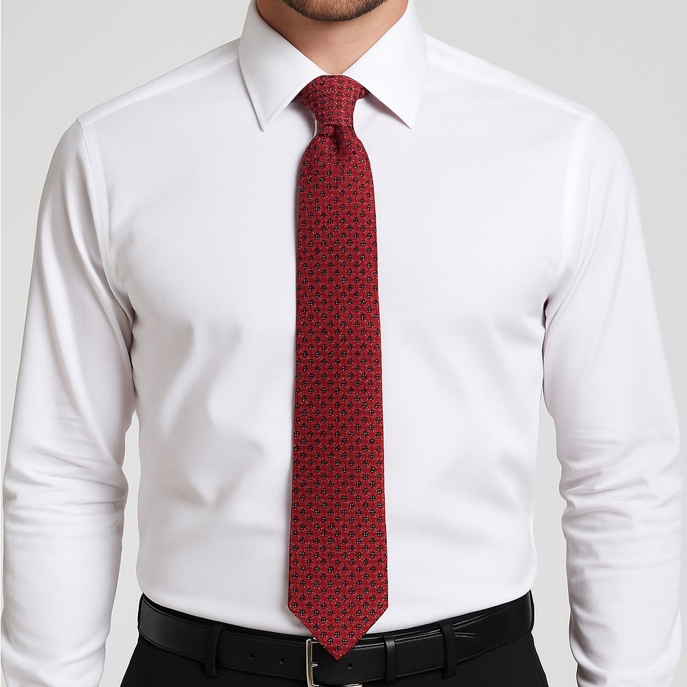 Robert Talbott Best of Class Jacquard Silk Neck Tie Red White